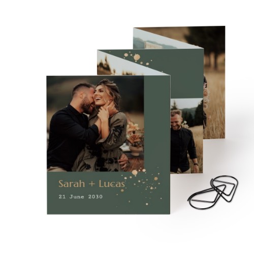 Fold out photo card Portrait Black paperclip - set of 12 (7,1 x 8,8 cm) Fold out photo card Portrait Black paperclip - set of 12 (7,1 x 8,8 cm)