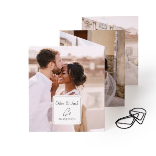 Fotokort 10 sider Portræt Sort klips - 12 stk (7,1 x 8,8 cm)