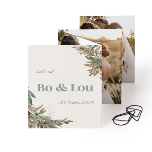 Carte portfolio Portrait - trombone noir (lot de 12) (7,1 x 8,8 cm)