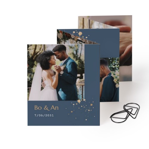 Portfoliokaart Rechthoek Zwarte Paperclip (set van 12) (7,1 x 8,8 cm)