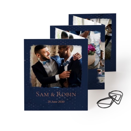 Fold out photo card Portrait Black paperclip - set of 12 (7,1 x 8,8 cm) Fold out photo card Portrait Black paperclip - set of 12 (7,1 x 8,8 cm)