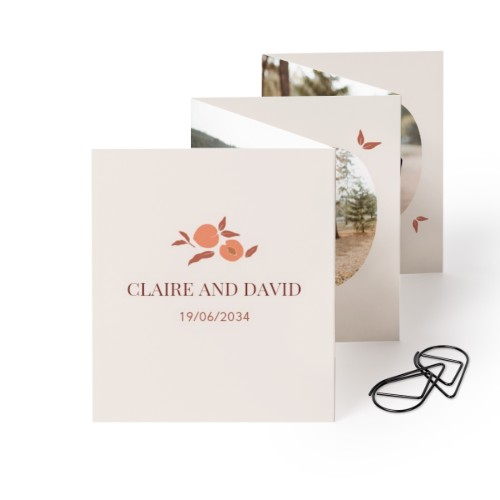 Carte portfolio Portrait - trombone noir (lot de 12) (7,1 x 8,8 cm)