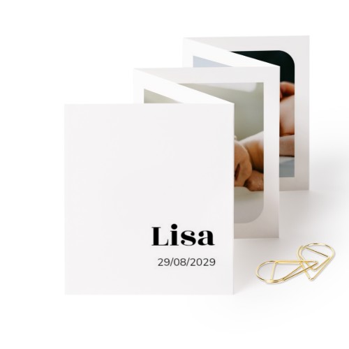 Carte portfolio Portrait - trombone doré - lot de 12 (7,1 x 8,8 cm)