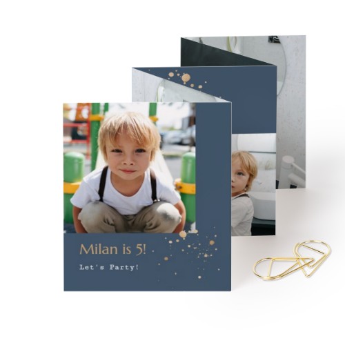 Fold out photo card Portrait Gold paperclip - set of 12 (7,1 x 8,8 cm) Fold out photo card Portrait Gold paperclip - set of 12 (7,1 x 8,8 cm)
