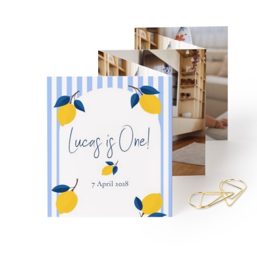 Portfoliokaart Rechthoek Gouden Paperclip (set van 12) (7,1 x 8,8 cm)