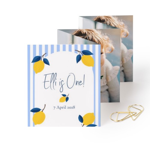 Portfoliokaart Rechthoek Gouden Paperclip (set van 12) (7,1 x 8,8 cm)