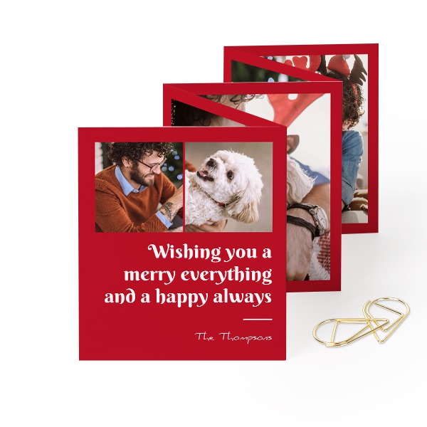 Portfoliokaart Rechthoek Gouden Paperclip (set van 12) (7,1 x 8,8 cm)