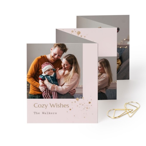 Carte portfolio Portrait - trombone doré - lot de 12 (7,1 x 8,8 cm)