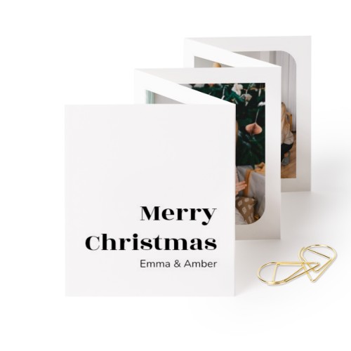 Carte portfolio Portrait - trombone doré - lot de 12 (7,1 x 8,8 cm)