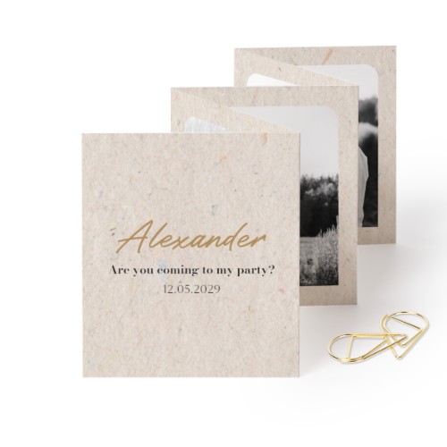 Fold out photo card Portrait Gold paperclip - set of 12 (7,1 x 8,8 cm) Fold out photo card Portrait Gold paperclip - set of 12 (7,1 x 8,8 cm)