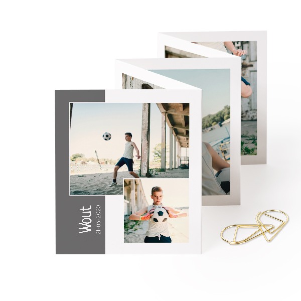 Fold out photo card Portrait Gold paperclip - set of 12 (7,1 x 8,8 cm) Fold out photo card Portrait Gold paperclip - set of 12 (7,1 x 8,8 cm)