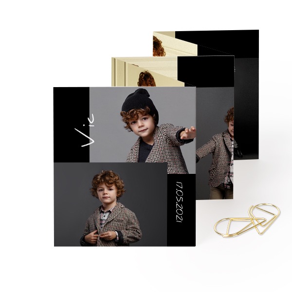 Fold out photo card Portrait Gold paperclip - set of 12 (7,1 x 8,8 cm) Fold out photo card Portrait Gold paperclip - set of 12 (7,1 x 8,8 cm)