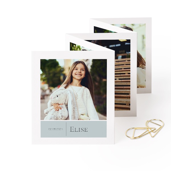 Fold out photo card Portrait Gold paperclip - set of 12 (7,1 x 8,8 cm) Fold out photo card Portrait Gold paperclip - set of 12 (7,1 x 8,8 cm)