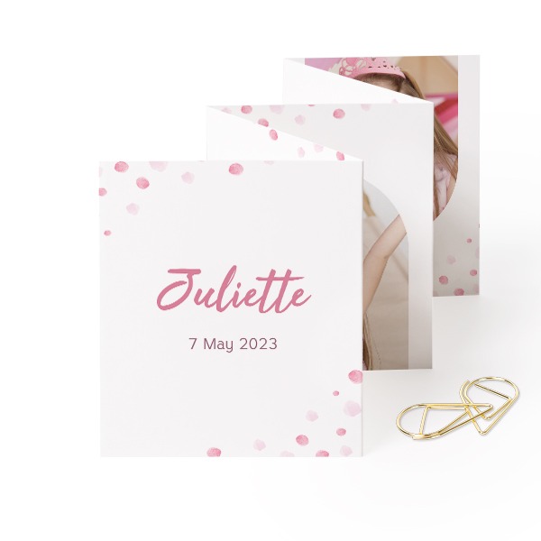 Fotokort 10 Sider Portræt Guldfarvet klips - 12 stk (7,1 x 8,8 cm)