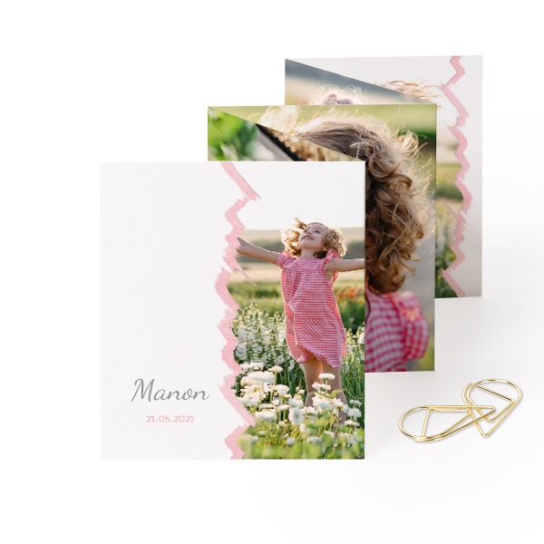 Fotokort 10 sider Stående med Gullfarget klips - 12 stk (7,1 x 8,8 cm)