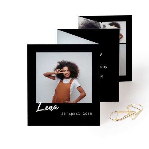 Fotokort 10 sider Stående med Gullfarget klips - 12 stk (7,1 x 8,8 cm)