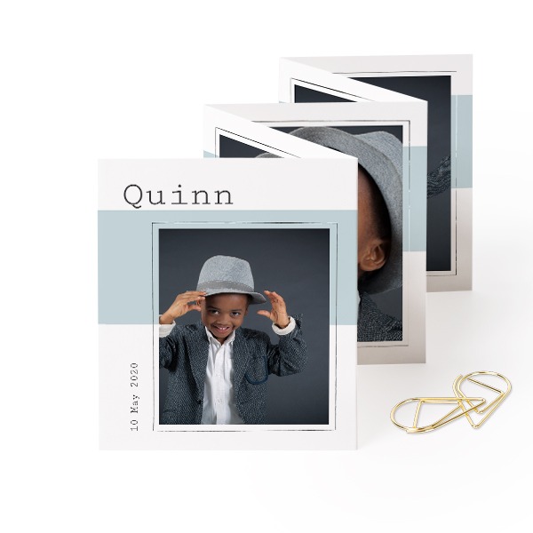 Fotokort 10 sider Stående med Gullfarget klips - 12 stk (7,1 x 8,8 cm)