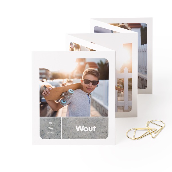 Fold out photo card Portrait Gold paperclip - set of 12 (7,1 x 8,8 cm) Fold out photo card Portrait Gold paperclip - set of 12 (7,1 x 8,8 cm)