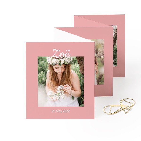 Fold out photo card Portrait Gold paperclip - set of 12 (7,1 x 8,8 cm) Fold out photo card Portrait Gold paperclip - set of 12 (7,1 x 8,8 cm)