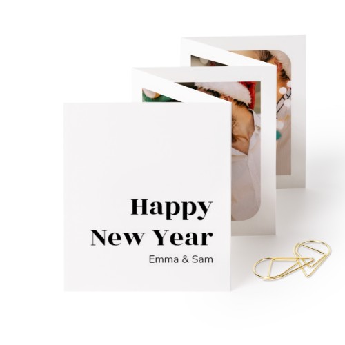 Fold out photo card Portrait Gold paperclip - set of 12 (7,1 x 8,8 cm) Fold out photo card Portrait Gold paperclip - set of 12 (7,1 x 8,8 cm)