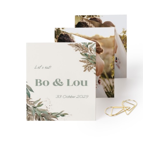 Fold out photo card Portrait Gold paperclip - set of 12 (7,1 x 8,8 cm) Fold out photo card Portrait Gold paperclip - set of 12 (7,1 x 8,8 cm)