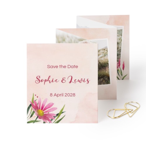 Fotokort 10 sidor Stående med Guldfärgat gem - 12 st (7,1 x 8,8 cm)