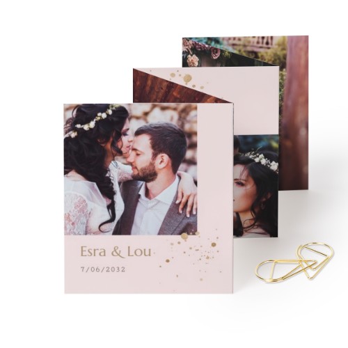 Grusskarte 10-seitig rechteckig mit goldfarbenen Klammern - 12 Stk. (7,1 x 8,8 cm) Grusskarte 10-seitig rechteckig mit goldfarbenen Klammern - 12 Stk. (7,1 x 8,8 cm)