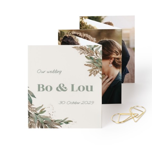 Fold out photo card Portrait Gold paperclip - set of 12 (7,1 x 8,8 cm) Fold out photo card Portrait Gold paperclip - set of 12 (7,1 x 8,8 cm)