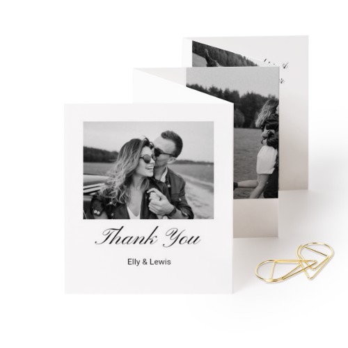 Portfoliokaart Rechthoek Gouden Paperclip (set van 12) (7,1 x 8,8 cm)