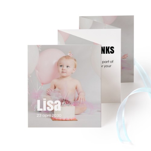 Carte portfolio Portrait (lot de 12) ruban Bleu (7,1 x 8,8 cm)