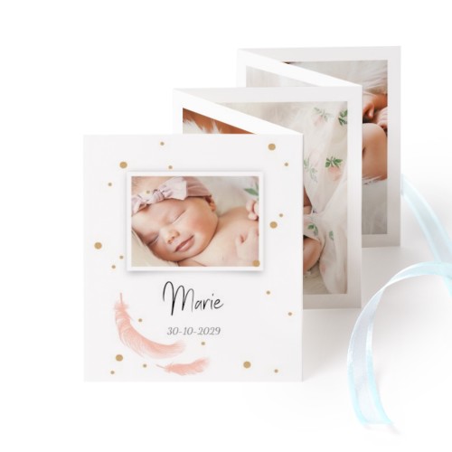 Fold out photo card Portrait blue ribbon - set of 12 (7,1 x 8,8 cm) Fold out photo card Portrait blue ribbon - set of 12 (7,1 x 8,8 cm)