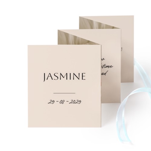 Portfoliokaart Rechthoek (Set van 12) Blauw lint (7,1 x 8,8 cm)