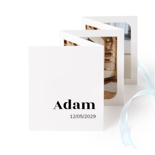 Fotokort 10 sider Portræt Blå bånd - 12 stk (7,1 x 8,8 cm)