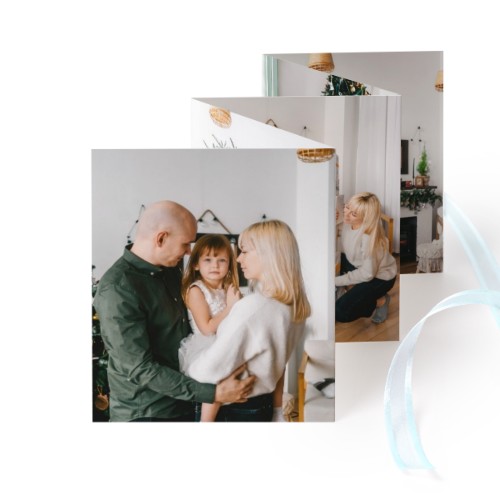 Fold out photo card Portrait blue ribbon - set of 12 (7,1 x 8,8 cm) Fold out photo card Portrait blue ribbon - set of 12 (7,1 x 8,8 cm)