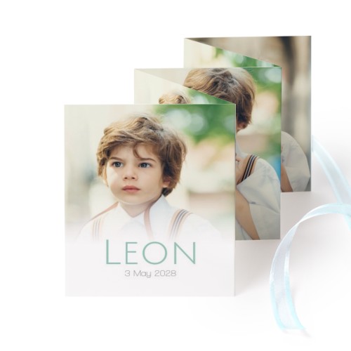 Portfoliokaart Rechthoek (Set van 12) Blauw lint (7,1 x 8,8 cm)