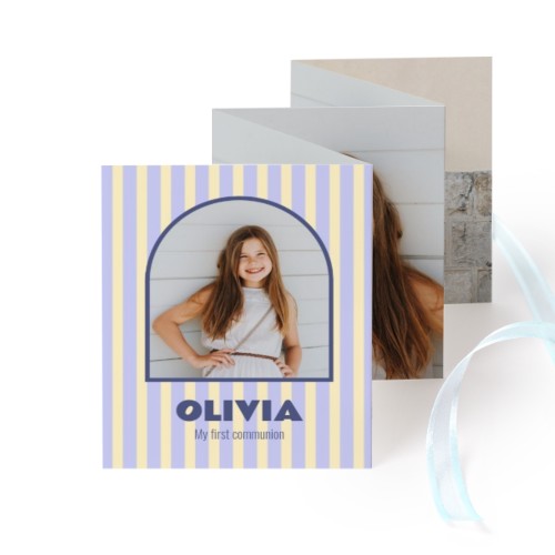 Fold out photo card Portrait blue ribbon - set of 12 (7,1 x 8,8 cm) Fold out photo card Portrait blue ribbon - set of 12 (7,1 x 8,8 cm)