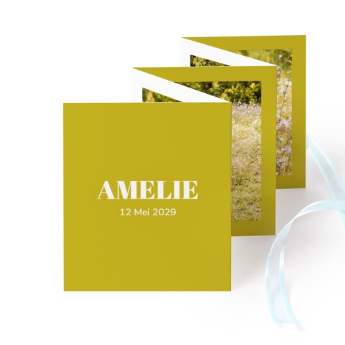 Portfoliokaart Rechthoek (Set van 12) Blauw lint (7,1 x 8,8 cm)