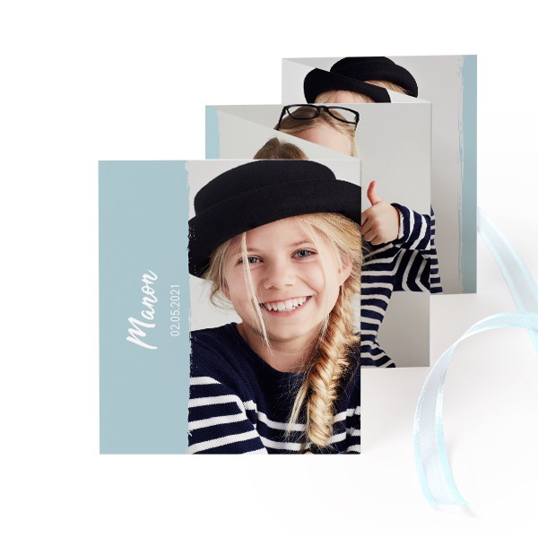 Grusskarte 10-seitig Hochformat Blau Schleife - 12 Stk. (7,1 x 8,8 cm) Grusskarte 10-seitig Hochformat Blau Schleife - 12 Stk. (7,1 x 8,8 cm)