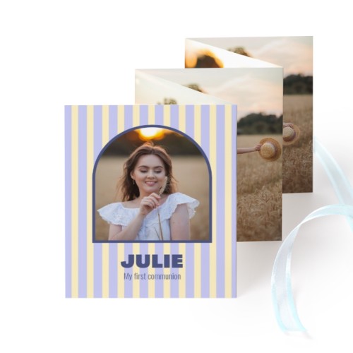 Fold out photo card Portrait blue ribbon - set of 12 (7,1 x 8,8 cm) Fold out photo card Portrait blue ribbon - set of 12 (7,1 x 8,8 cm)