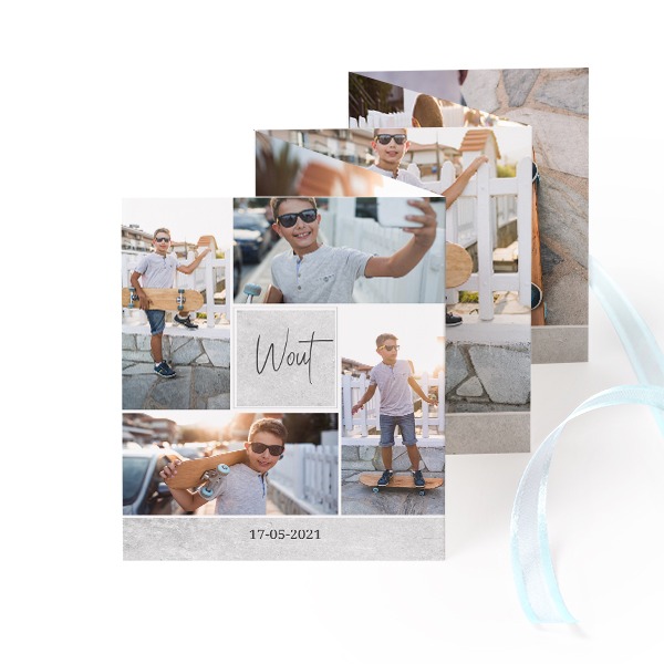 Grusskarte 10-seitig Hochformat Blau Schleife - 12 Stk. (7,1 x 8,8 cm) Grusskarte 10-seitig Hochformat Blau Schleife - 12 Stk. (7,1 x 8,8 cm)