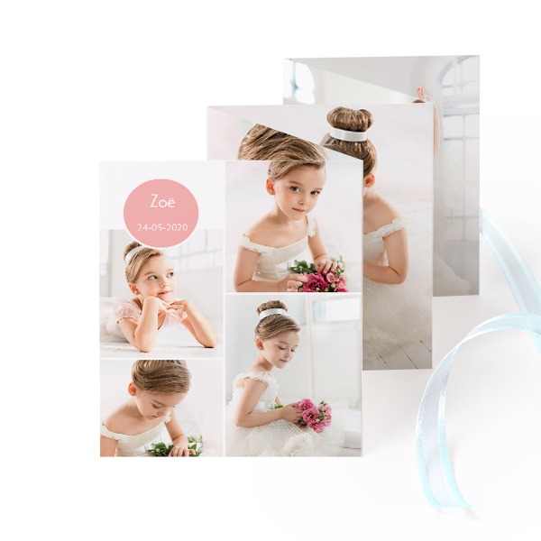 Fold out photo card Portrait blue ribbon - set of 12 (7,1 x 8,8 cm) Fold out photo card Portrait blue ribbon - set of 12 (7,1 x 8,8 cm)