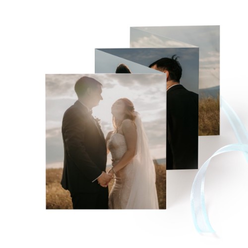 Fold out photo card Portrait blue ribbon - set of 12 (7,1 x 8,8 cm) Fold out photo card Portrait blue ribbon - set of 12 (7,1 x 8,8 cm)