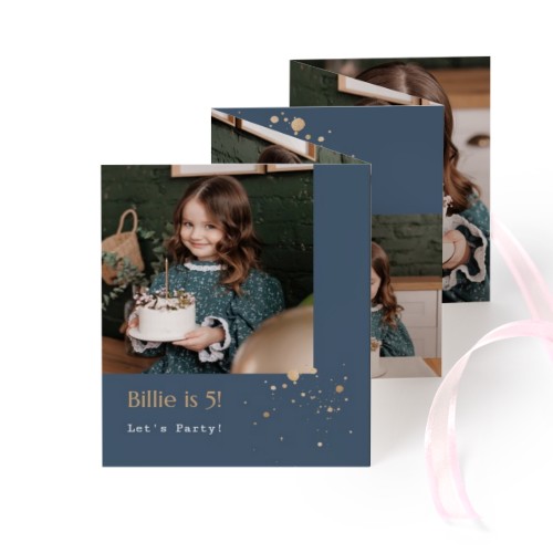 Fotokort 10 sider Portræt Lyserøde bånd - 12 stk (7,1 x 8,8 cm)