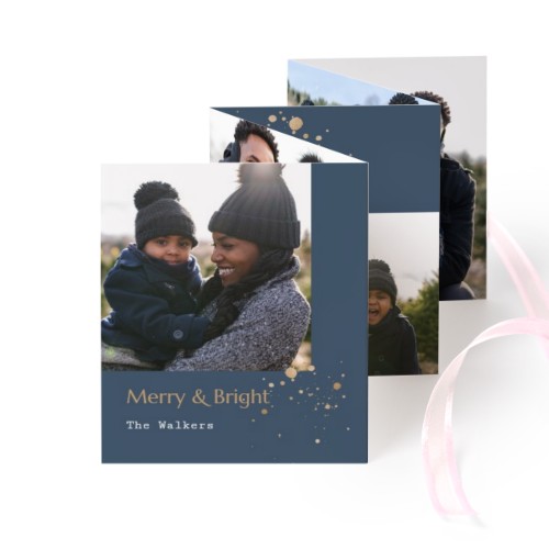 Carte portfolio Portrait (lot de 12) ruban rose (7,1 x 8,8 cm)