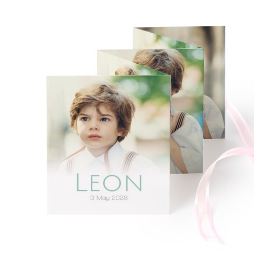 Portfoliokaart Rechthoek (Set van 12) Roze lint (7,1 x 8,8 cm)