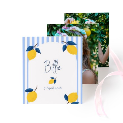 Portfoliokaart Rechthoek (Set van 12) Roze lint (7,1 x 8,8 cm)