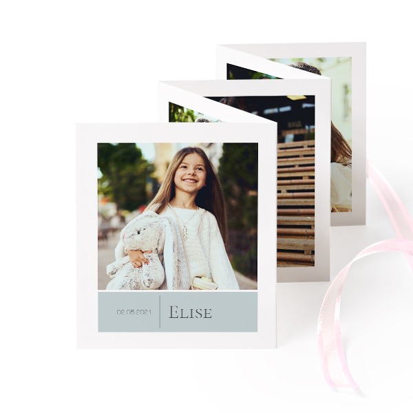Fold out photo card Portrait pink ribbon - set of 12 (7,1 x 8,8 cm) Fold out photo card Portrait pink ribbon - set of 12 (7,1 x 8,8 cm)