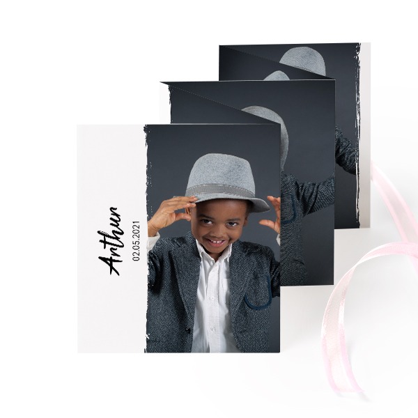 Fold out photo card Portrait pink ribbon - set of 12 (7,1 x 8,8 cm) Fold out photo card Portrait pink ribbon - set of 12 (7,1 x 8,8 cm)