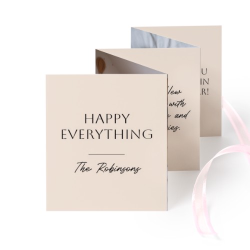 Fold out photo card Portrait pink ribbon - set of 12 (7,1 x 8,8 cm)