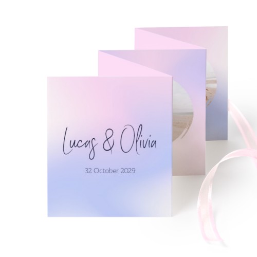 Fold out photo card Portrait pink ribbon - set of 12 (7,1 x 8,8 cm) Fold out photo card Portrait pink ribbon - set of 12 (7,1 x 8,8 cm)